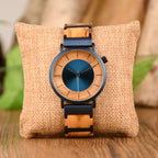 Vrkshā Dualtime Walnut Couples Watch Set
